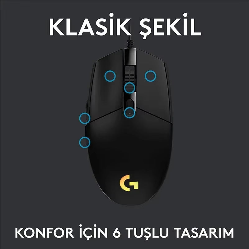 Logitech G102 Mouse USB Gaming Mouse 8000 DPI