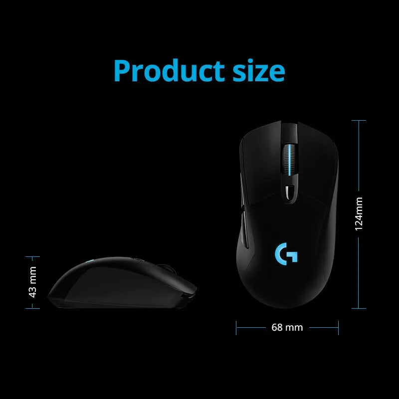 G703 Hero Wireless Gaming Mouse with RGB Backlighting and Custom Macros for Esports
