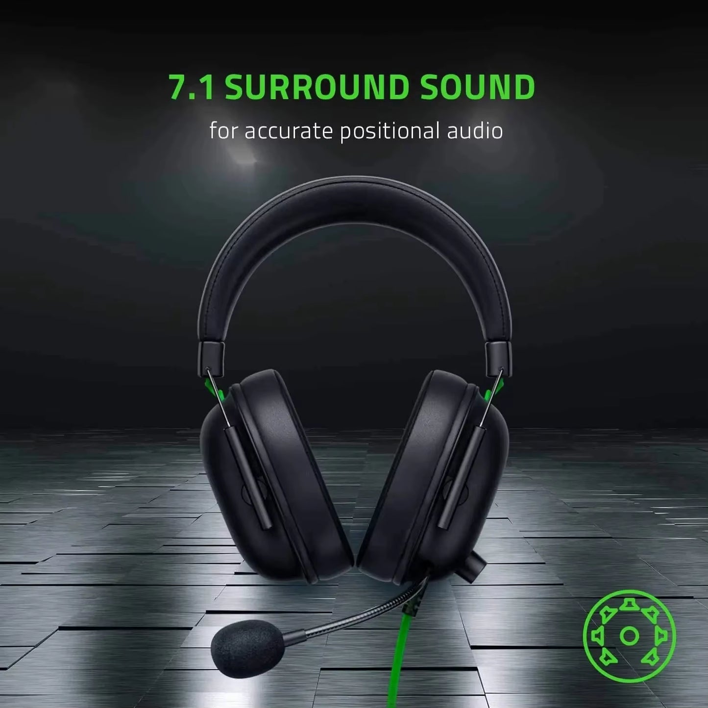 Blackshark V2 X Wired Esports Headset with Advanced Passive Noise Cancellation, 7.1 Surround Sound, and Hyperclear Cardioid Microphone