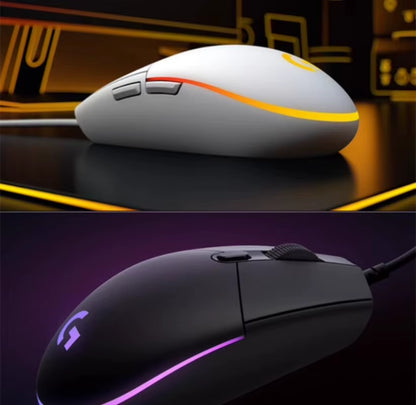 (G) G102 Gaming Mouse RGB Mouse Lightweight Design 200-8000DPI G102 Second Generation Ergonomic Mouse Computer Mouse