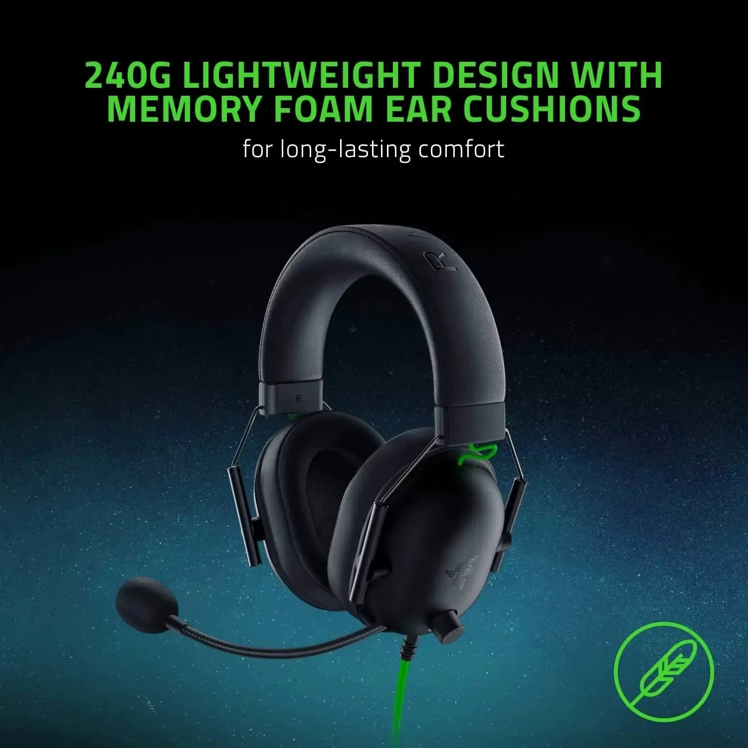 Blackshark V2 X Wired Esports Headset with Advanced Passive Noise Cancellation, 7.1 Surround Sound, and Hyperclear Cardioid Microphone