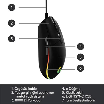 Logitech G102 Mouse USB  Gaming Mouse 8000 DPI 