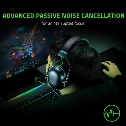 Blackshark V2 X Wired Esports Headset with Advanced Passive Noise Cancellation, 7.1 Surround Sound, and Hyperclear Cardioid Microphone